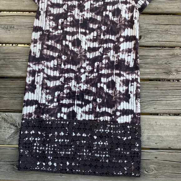 MAX MARA WEEKEND Galea Abstract Print Shift Dress Brown | Women’s Size 8 - Picture 6 of 7